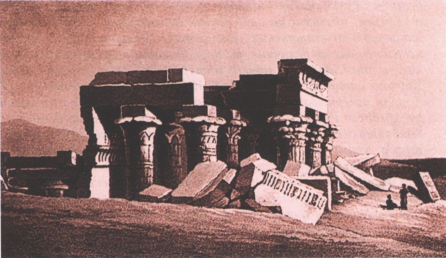 Храм Ком-Омбо. Литография. Худ. У. Ньюнем, грав. Дж. Кларк. Воспроизводится по изданию: Webster J. Travels through the Crimea, Turkey and Egypt. London, 1830. Vol. 2 Храм Ком-Омбо. Литография. Худ. У. Ньюнем, грав. Дж. Кларк. Воспроизводится по изданию: Webster J. Travels through the Crimea, Turkey and Egypt. London, 1830. Vol. 2