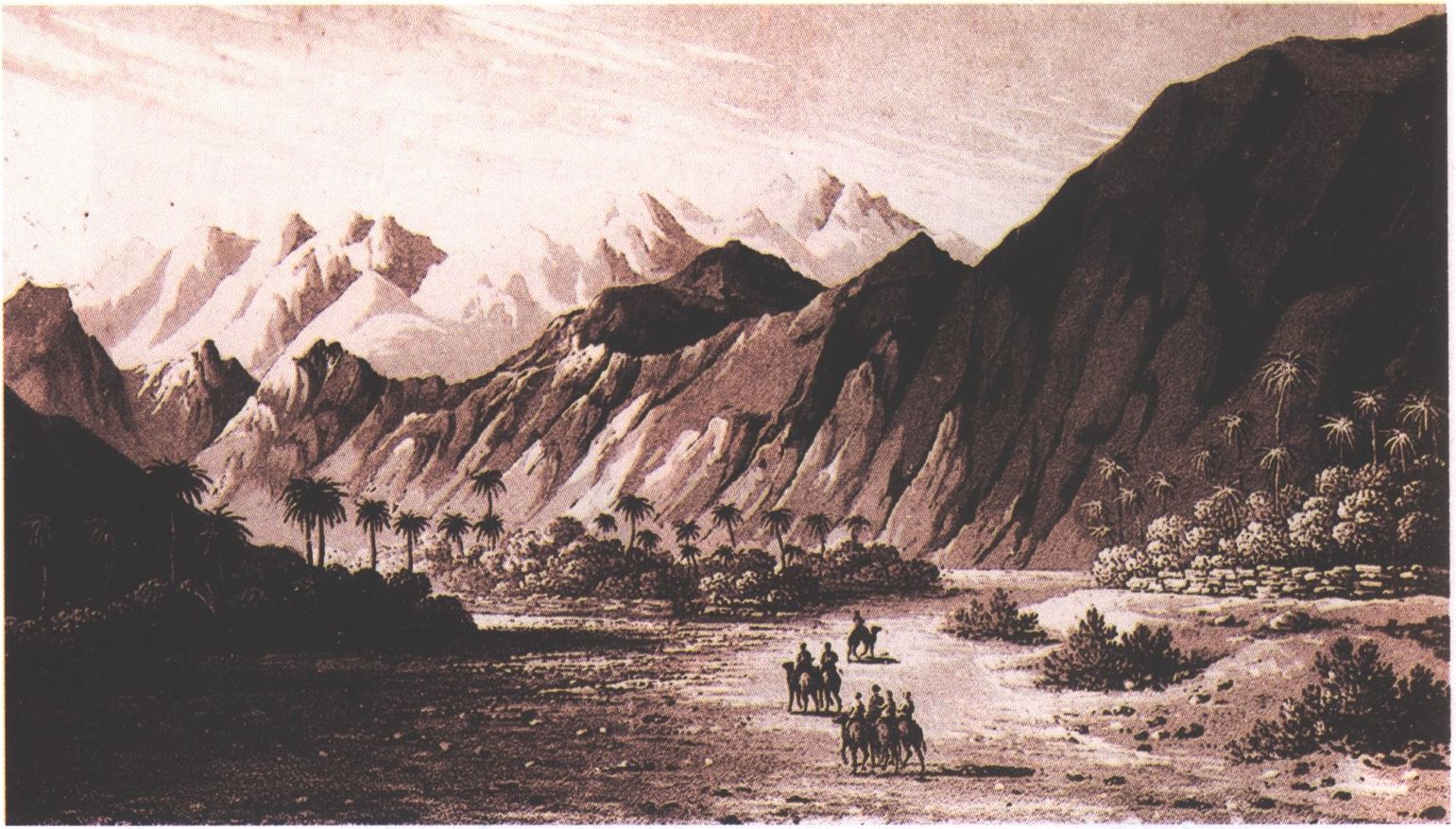 Вади-Фара. Литография. Художник У. Ньюнем, грав. Дж. Кларк. Воспроизводится по изданию: Webster J. Travels through the Crimea, Turkey and Egypt. London, 1830. Vol. 2 Вади-Фара. Литография. Художник У. Ньюнем, грав. Дж. Кларк. Воспроизводится по изданию: Webster J. Travels through the Crimea, Turkey and Egypt. London, 1830. Vol. 2