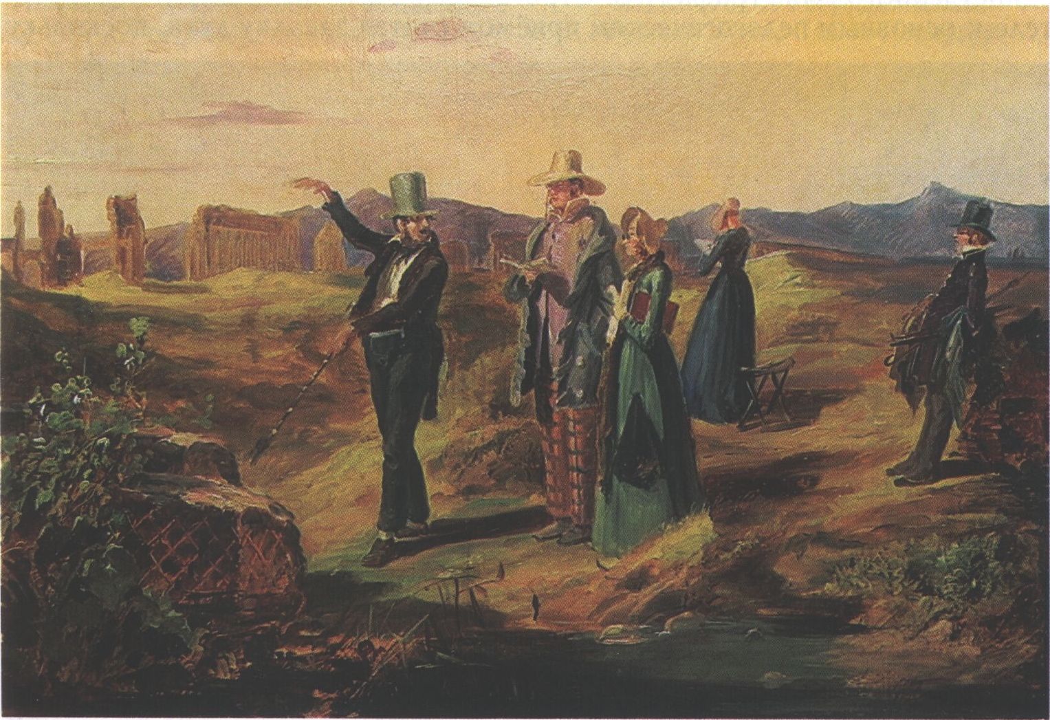 К. Шпицвег. Англичане в Компанье. Бумага, акварель. Около 1845 г. Старая национальная галерея, Берлин К. Шпицвег. Англичане в Компанье. Бумага, акварель. Около 1845 г. Старая национальная галерея, Берлин