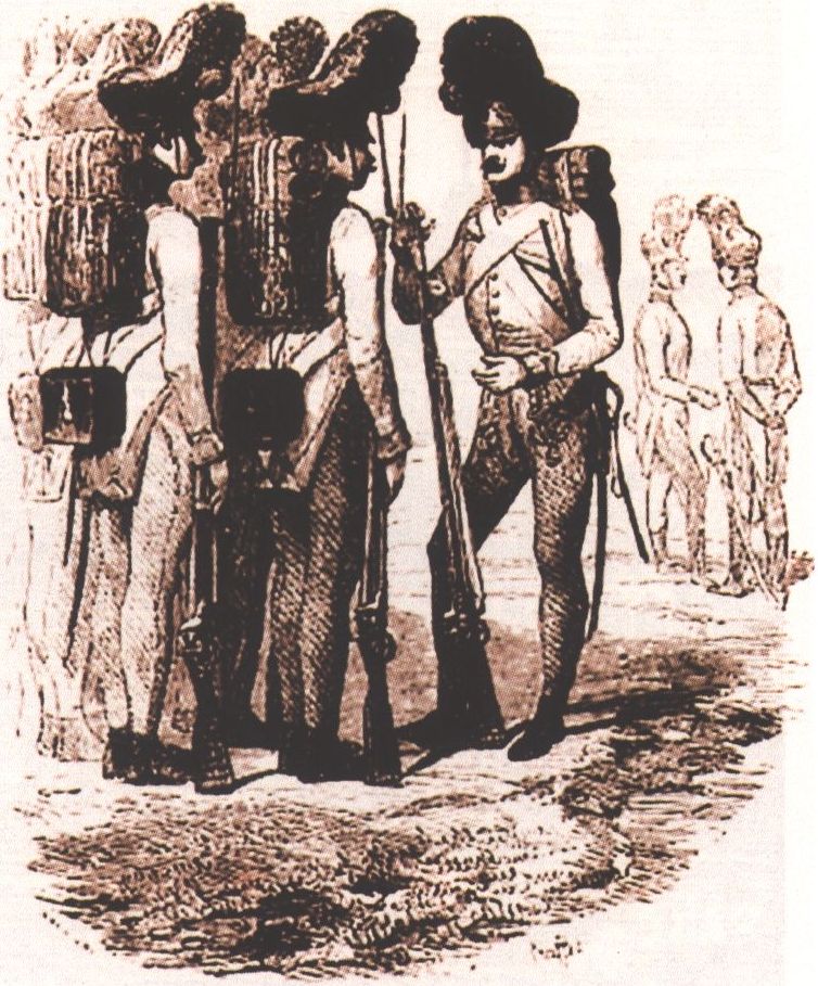 О. Раффе. Венгерские гренадеры. 1837 г. Литография. Воспроизводится по изданию: Демидов А.Н. Путешествие в Южную Россию и Крым. М., 1853 О. Раффе. Венгерские гренадеры. 1837 г. Литография. Воспроизводится по изданию: Демидов А.Н. Путешествие в Южную Россию и Крым. М., 1853