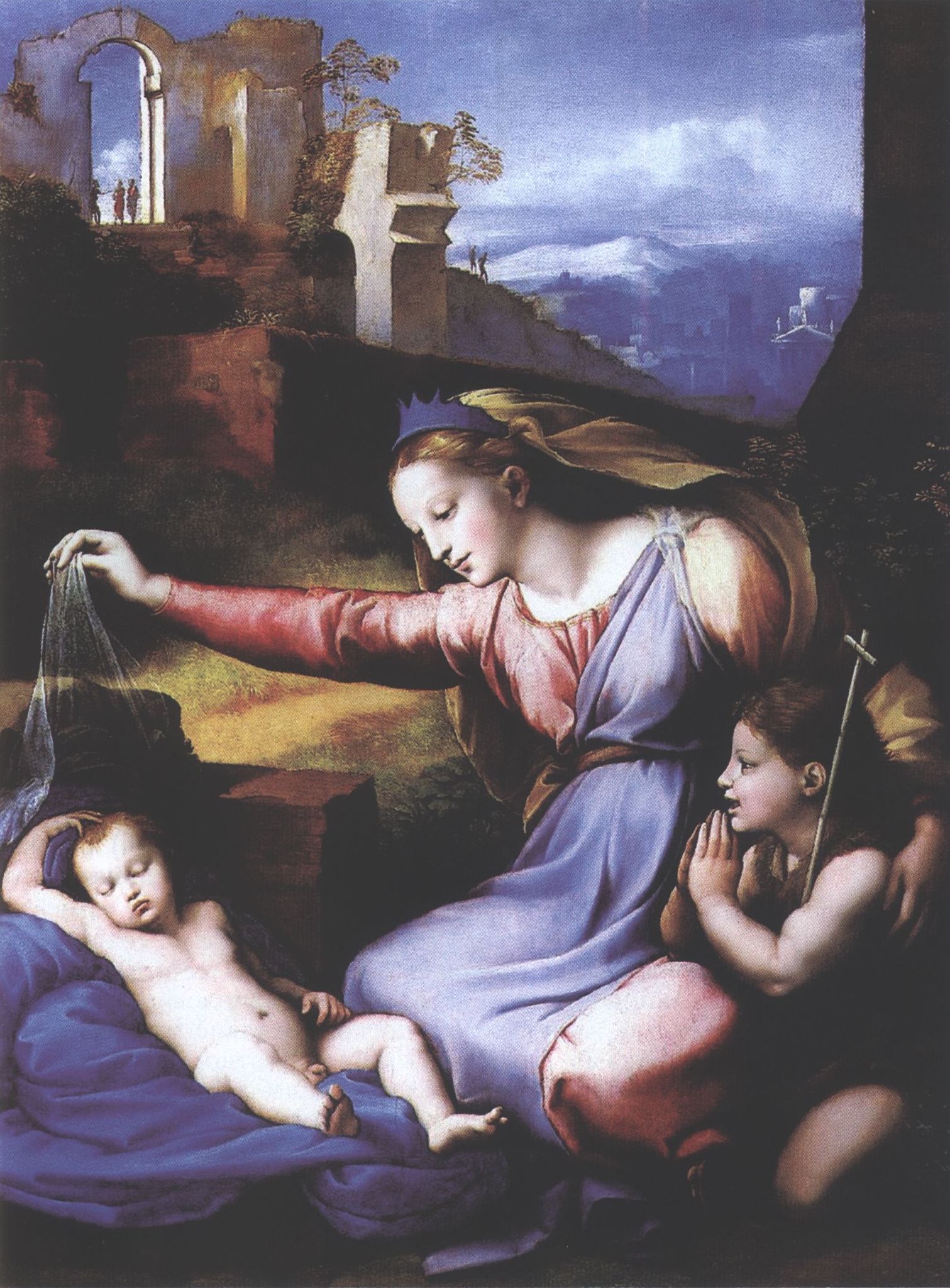 Рафаэль Санти. Мадонна в голубой диадеме. Доска, масло. 1510—1511 гг. Музей Лувр, Париж Рафаэль Санти. Мадонна в голубой диадеме. Доска, масло. 1510—1511 гг. Музей Лувр, Париж