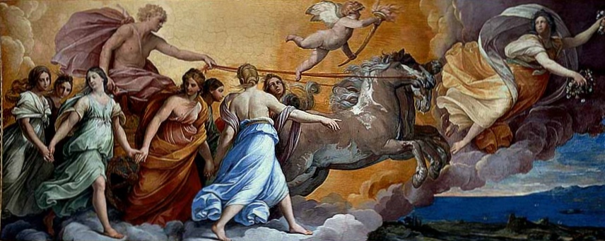 Г. Рени. Аврора. Фреска. 1614 г. Палаццо Роспильози-Паллавичини, Рим Г. Рени. Аврора. Фреска. 1614 г. Палаццо Роспильози-Паллавичини, Рим