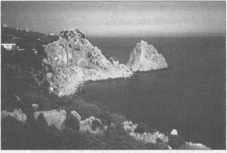 Симеиз. Скала Дива и гора Кошка со стороны Голубого залива
