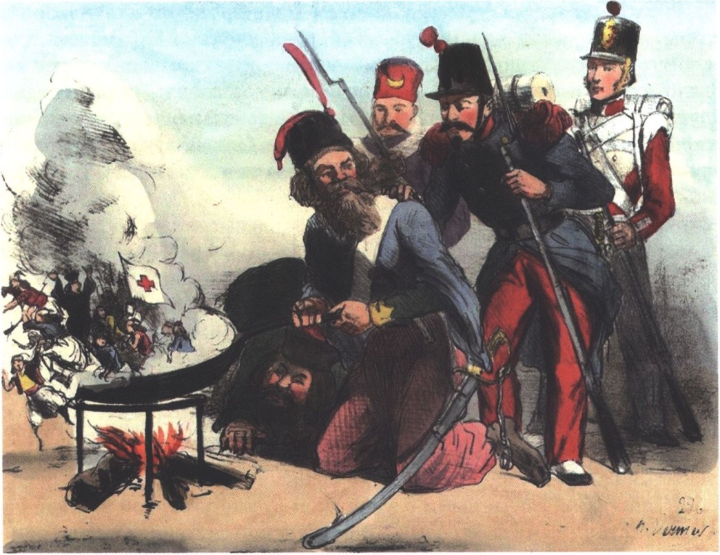 Французская карикатура «Греция в кипящем котле» Французская карикатура «Греция в кипящем котле»