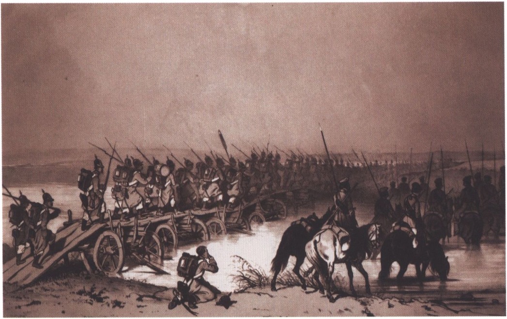 Мост на каруцах в Валахии Мост на каруцах в Валахии