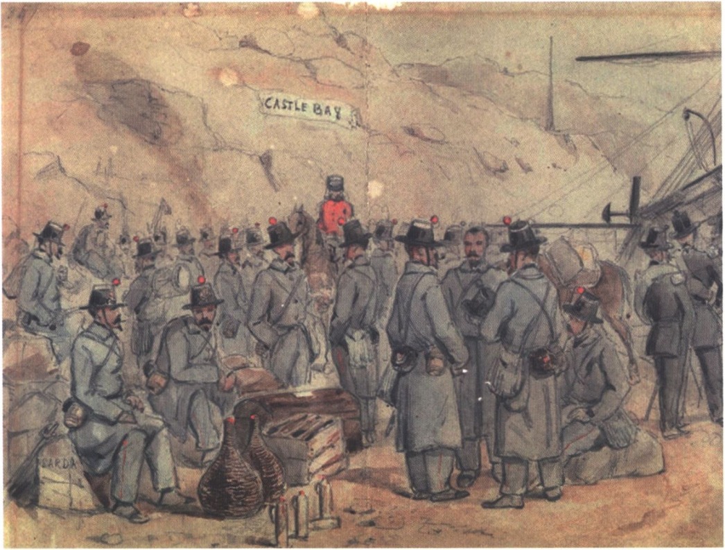 Сардинские войска перед отправкой домой. Балаклава, 1856 г. Сардинские войска перед отправкой домой. Балаклава, 1856 г.