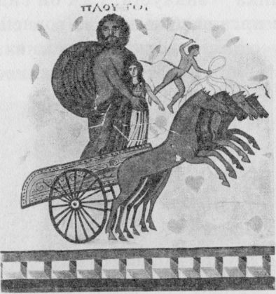 Сцена похищения Коры Плутоном. Роспись керченского склепа Деметры. I в. н. э. по М.И. Ростовцеву Сцена похищения Коры Плутоном. Роспись керченского склепа Деметры. I в. н. э. по М.И. Ростовцеву