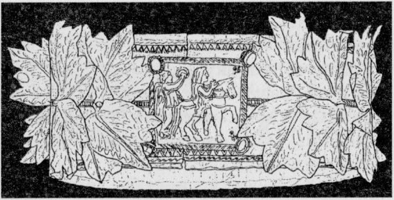 Золотой венок с изображением царя и богини победы Ники. III в. н. э. Золотой венок с изображением царя и богини победы Ники. III в. н. э.