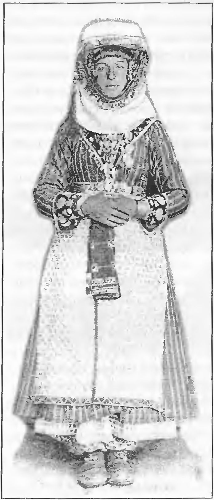 Традиционный женский костюм средневековых крымских греков (фото 1870-х гг., Мариупольский уезд. Из фондов Крымского республиканского краеведческого музея) Традиционный женский костюм средневековых крымских греков (фото 1870-х гг., Мариупольский уезд. Из фондов Крымского республиканского краеведческого музея)