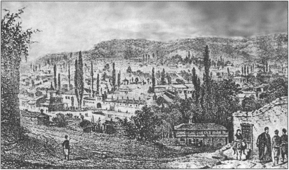 Средневековый Бахчисарай (со старинной гравюры) Средневековый Бахчисарай (со старинной гравюры)