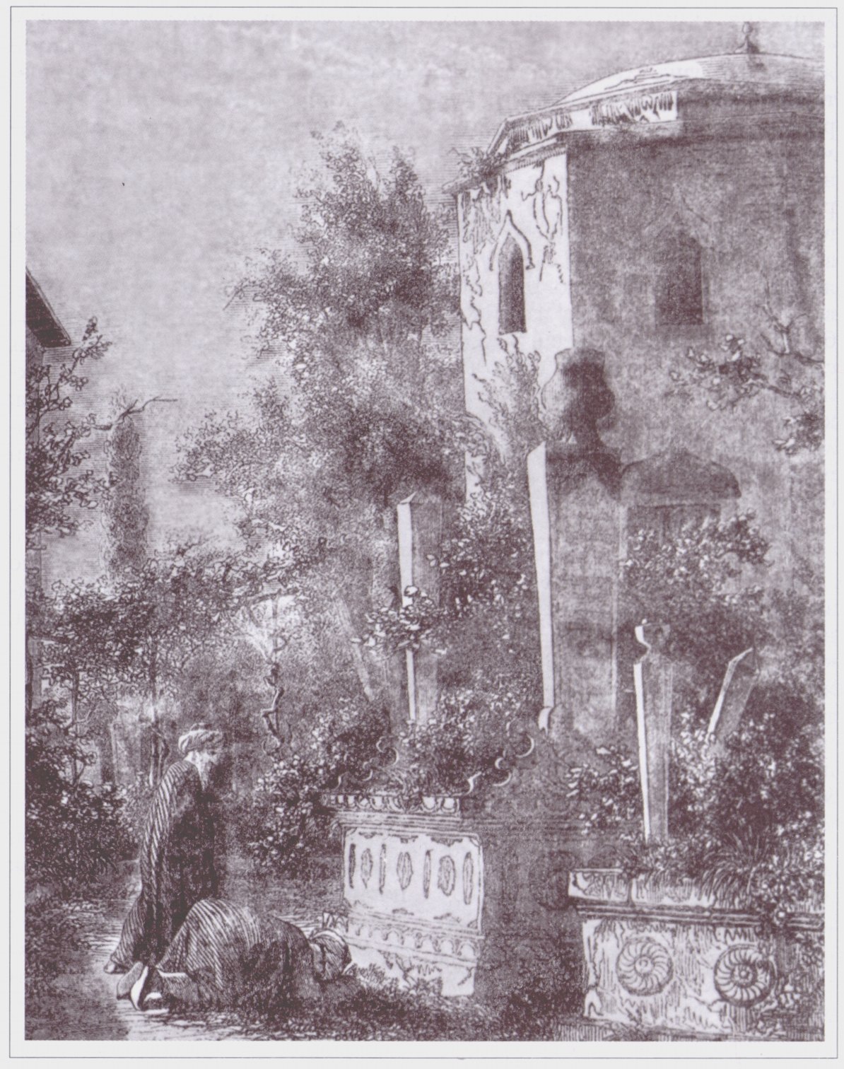 Ханское кладбище в Бахчисарае. Литография из альбома «Живописная Россия» Ханское кладбище в Бахчисарае. Литография из альбома «Живописная Россия»