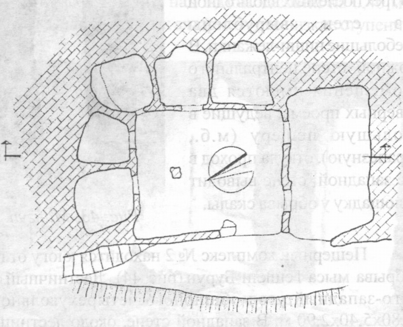 Рис. 42. Мангуп «Барабан-коба». План Рис. 42. Мангуп «Барабан-коба». План