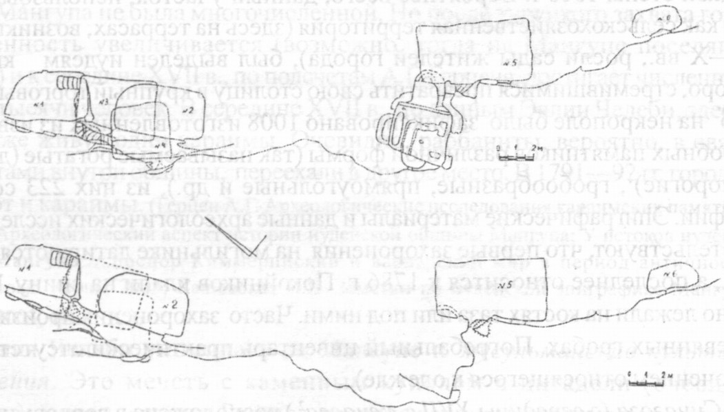 Рис. 52. Мангуп. Северный монастырь. План-схема Рис. 52. Мангуп. Северный монастырь. План-схема