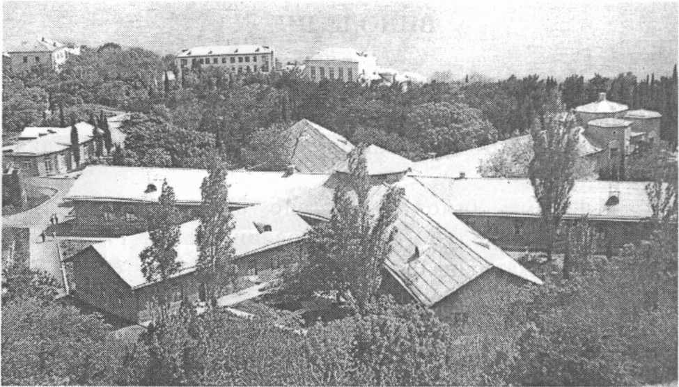 Здание винных подвалов, называемое «Лучи» выполнено в виде шести симметричных лучей Здание винных подвалов, называемое «Лучи» выполнено в виде шести симметричных лучей