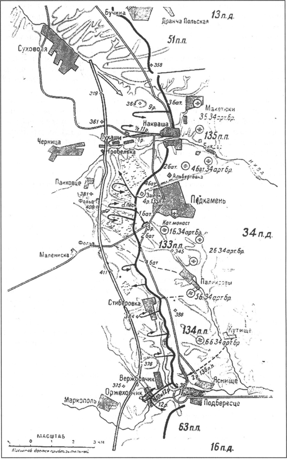 Схема боёв VII корпуса из книги А.Е. Гутора Схема боёв VII корпуса из книги А.Е. Гутора
