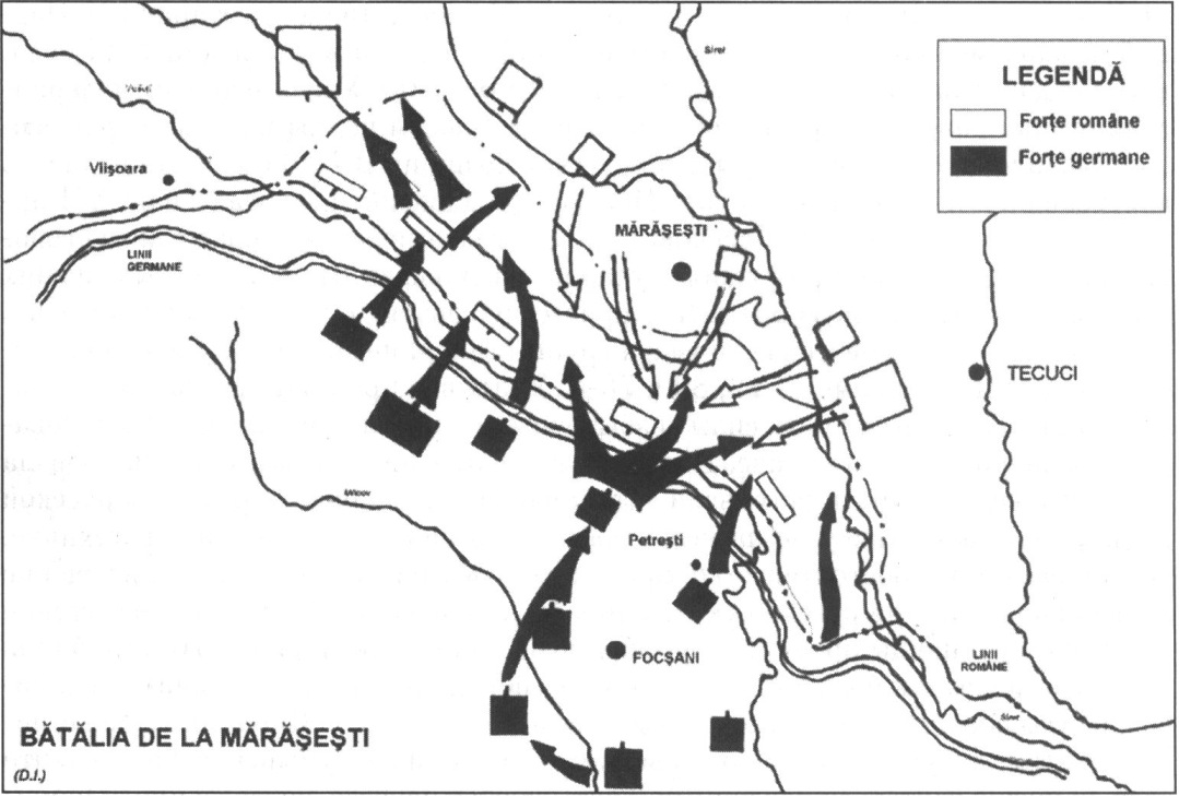 Румынская схема битвы при Марашешти. Русские войска не обозначены Румынская схема битвы при Марашешти. Русские войска не обозначены