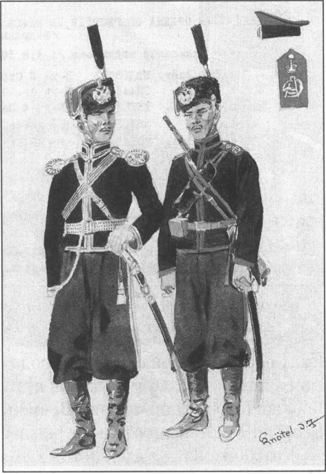 Обер-офицер и рядовой Крымского конного Её Величества Императрицы Александры Фёдоровны полка. Художник Кнотель Обер-офицер и рядовой Крымского конного Её Величества Императрицы Александры Фёдоровны полка. Художник Кнотель