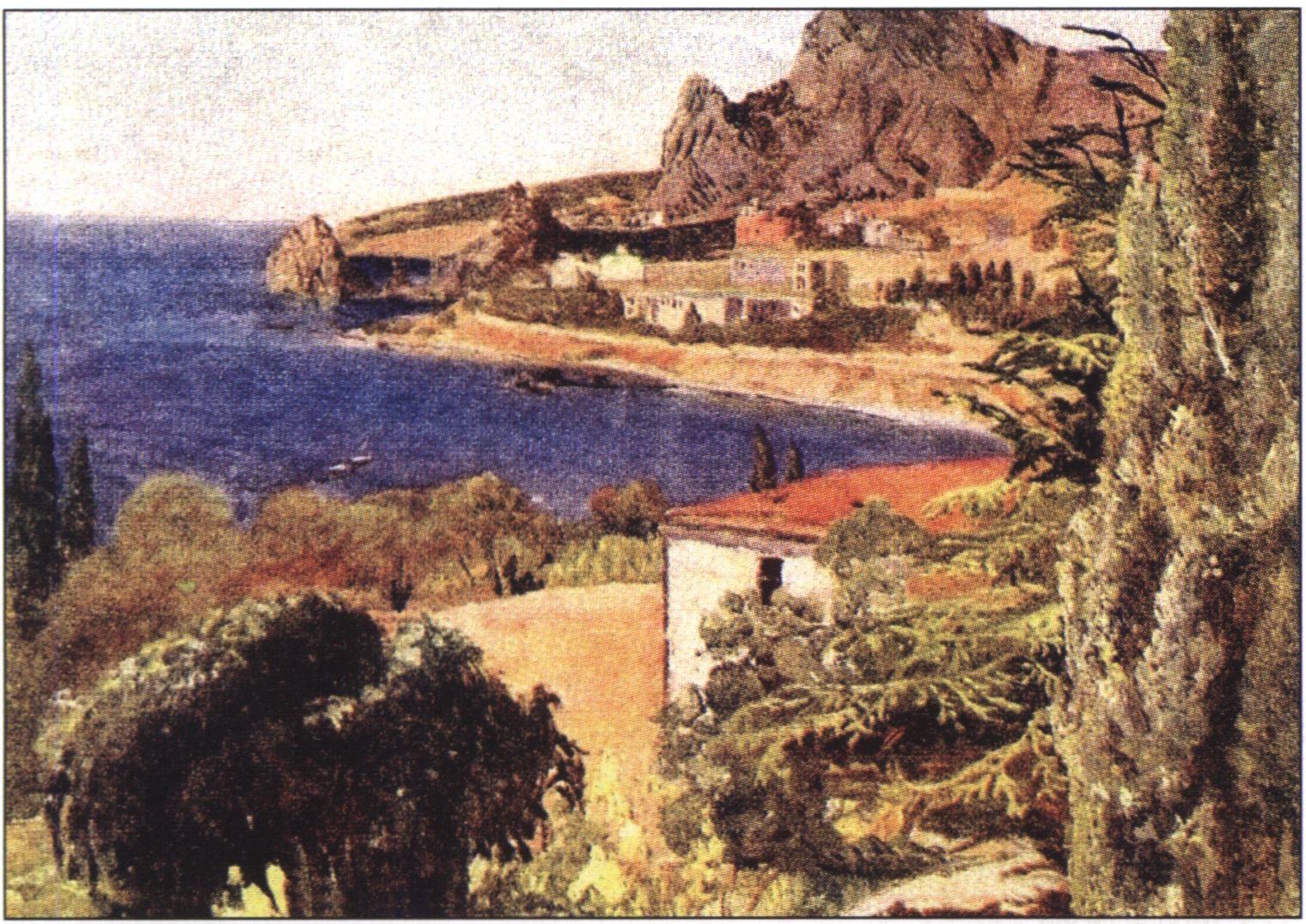 Симеиз. Открытка издательства «АХР». С оригинала художника В.Н. Костяницына Симеиз. Открытка издательства «АХР». С оригинала художника В.Н. Костяницына