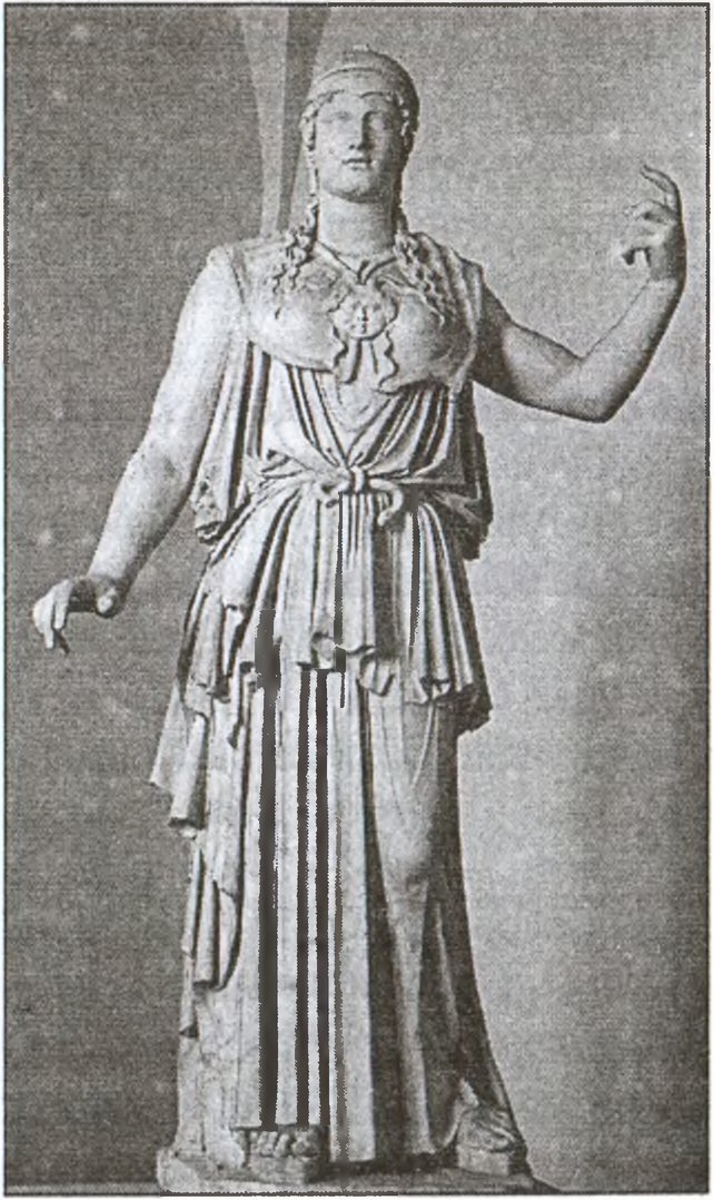 Афина Паллада. Копия с оригинала Фидия, находившегося в Парфеноне. I в. до н.э Афина Паллада. Копия с оригинала Фидия, находившегося в Парфеноне. I в. до н.э