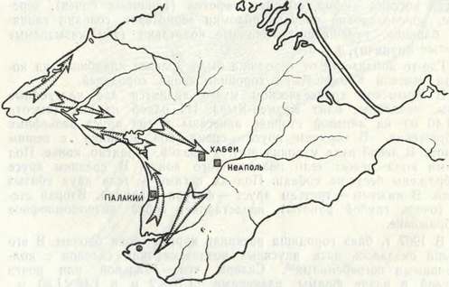 Схема похода Диофанта. II в. до н. э Схема похода Диофанта. II в. до н. э