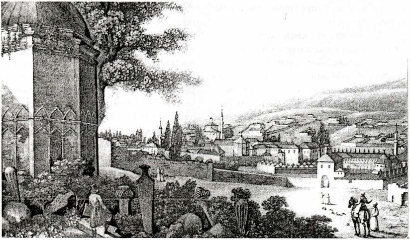 Бахчисарай. Вид ханского дворца. Гравюра С. Химли Бахчисарай. Вид ханского дворца. Гравюра С. Химли