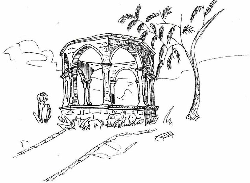 Ротонда на ханском кладбище. Рис. И. Дюличевой Ротонда на ханском кладбище. Рис. И. Дюличевой