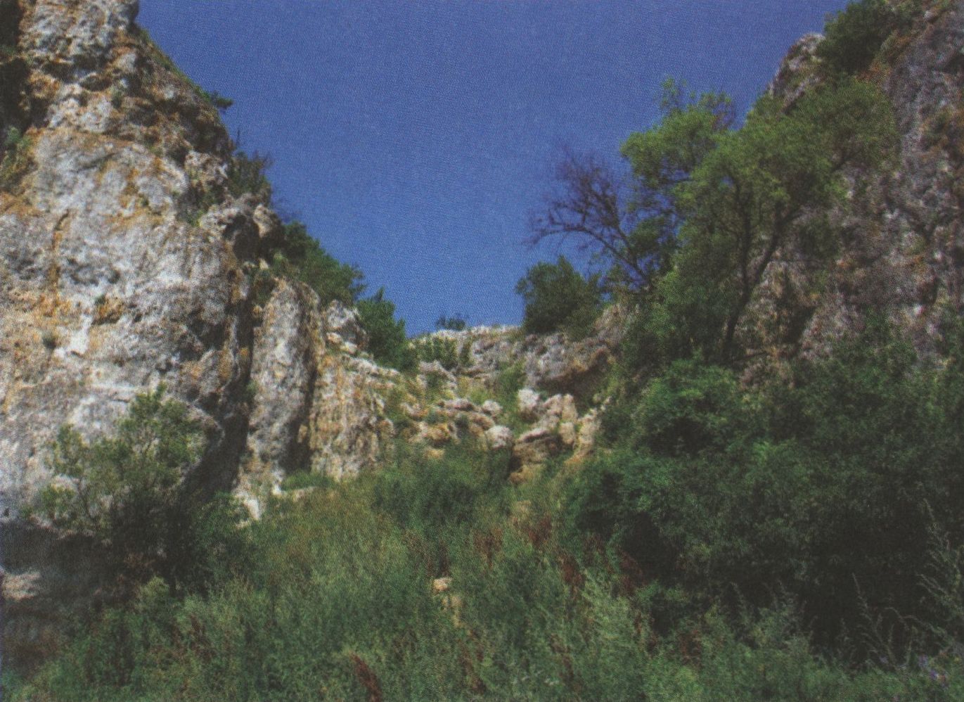 Мангуп. Расселина, которую перекрывало укрепление A.XIX. Вид с юга