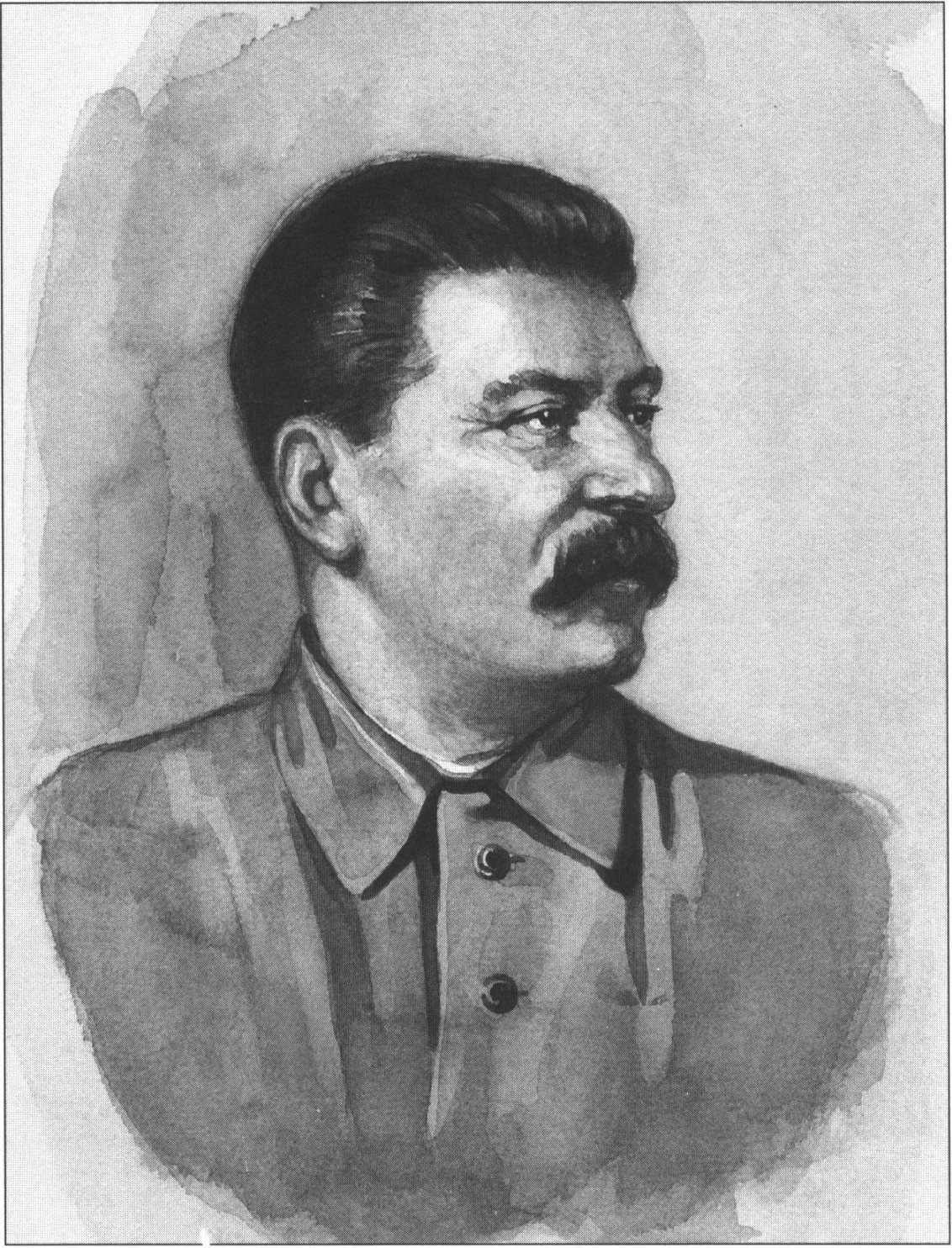 И.В. Сталин (1878—1953). Акварель неизвестного художника. 1940-е гг. Из фондов АДПМЗ