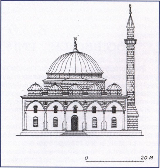 Главная турецкая мечеть. Вид северного фасада, (по У. Гесте) Главная турецкая мечеть. Вид северного фасада, (по У. Гесте)
