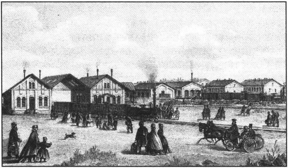 Одесса. Товарная станция железной дороги. Неизвестный художник. 1860-е гг.