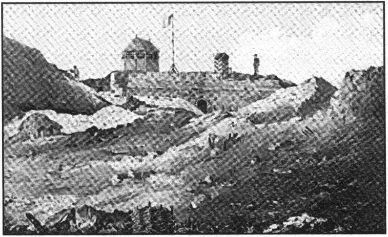 Остатки Малаховой башни в Севастополе. Николай Берг. 1858 г.