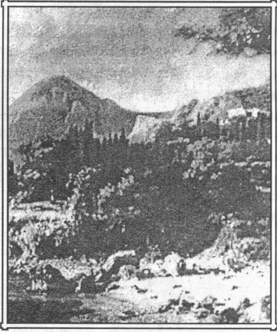На картине. написанной в 1875 г. Красная скала еще пустынна